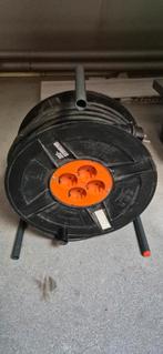 Kabelhaspel 50 meter met 4 stopcontacten., Doe-het-zelf en Verbouw, Elektra en Kabels, Ophalen, Zo goed als nieuw, Kabel of Snoer