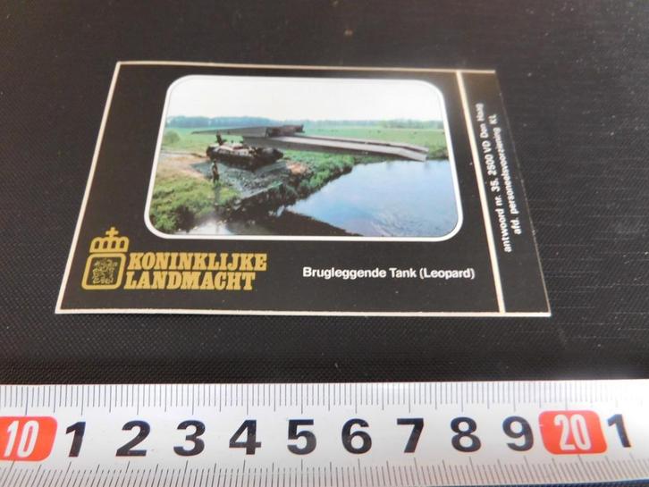 sticker Leger Koninklijke Landmacht Brugleggende tank ED5088, Verzamelen, Stickers, Zo goed als nieuw, Bedrijf of Vereniging, Ophalen