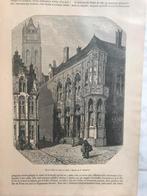 Gravures Antwerpen, Brugge, Brussel, Gent, Dinant, Leuven., Ophalen of Verzenden