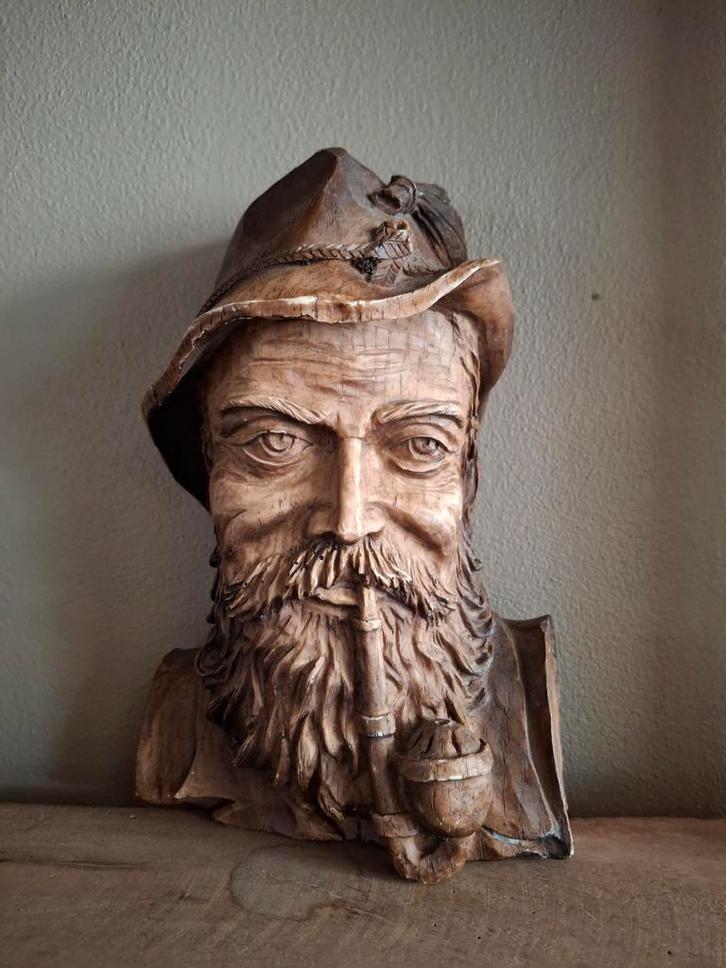 Kunststof Beeld van een Zeeman met Pijp, Verzamelen, Beelden en Beeldjes, Gebruikt, Mens, Ophalen of Verzenden