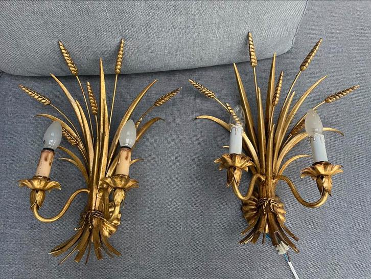 2 Hans Kögl style  2 Florentijnse wandlampen, Huis en Inrichting, Lampen | Wandlampen, Zo goed als nieuw, Ophalen of Verzenden