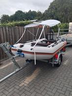 Rubberboot met trailer en motor., Watersport en Boten, Rubberboten, Zo goed als nieuw, Benzine, Minder dan 70 pk, Ophalen