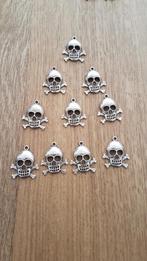 Zilverkleurig Hanger Doodskop Schedel Skelet Gothic, Ophalen of Verzenden, Nieuw, Kraal