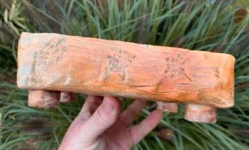 Bonsai schaal handgemaakt JPC gedecoreerd 20,2x16,1x6,5 beschikbaar voor biedingen