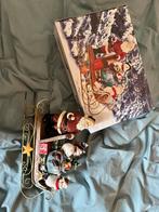 Vintage beeld kerstman met slee en sneeuwpoppen, Diversen, Kerst, Ophalen of Verzenden