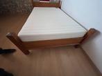 Houten bed, twijfelaar, 120 breed,, Ophalen, Gebruikt, Bruin, Twijfelaar