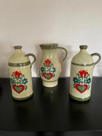 3x Jasba Keramiek Kruik/Vaas - West-Duits Boho Vintage, Antiek en Kunst, Antiek | Keramiek en Aardewerk, Ophalen of Verzenden