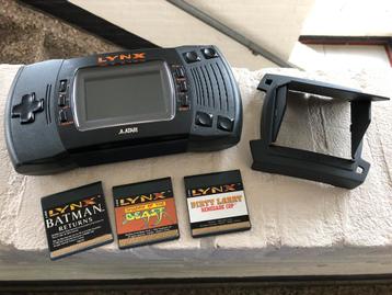 Nieuwstaat Atari Lynx 2 II + Zonnekap en 3 Spellen Games beschikbaar voor biedingen