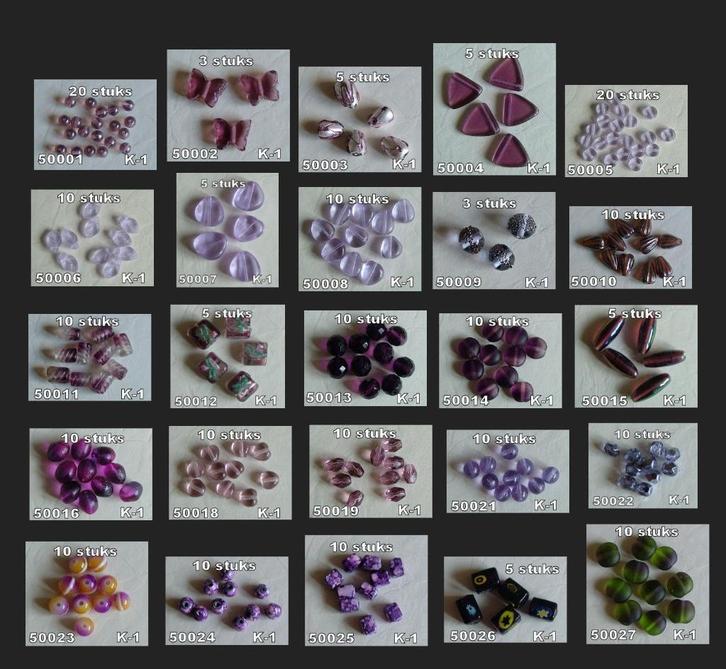 GLASKRALEN VOOR SIERADEN 258 SOORTEN, Hobby en Vrije tijd, Kralen en Sieraden maken, Nieuw, Kraal, Ophalen of Verzenden