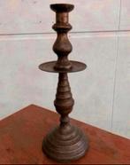 Kandelaar antieke grote brons bronzen kandelaar 55 cm., Ophalen of Verzenden
