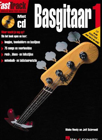 Fast Track Basgitaar deel 1 en 2 en Bass1 Songbook 1 beschikbaar voor biedingen