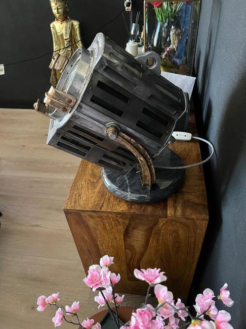 Theaterlamp niet vragen wat het kost, Huis en Inrichting, Lampen | Vloerlampen, Gebruikt, Minder dan 100 cm, Glas, Metaal, Overige materialen