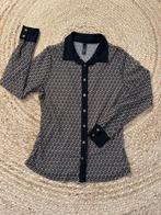 Blouse NED, maat S, retro print, Maat 38/40 (M), Bruin, Ophalen of Verzenden, Zo goed als nieuw