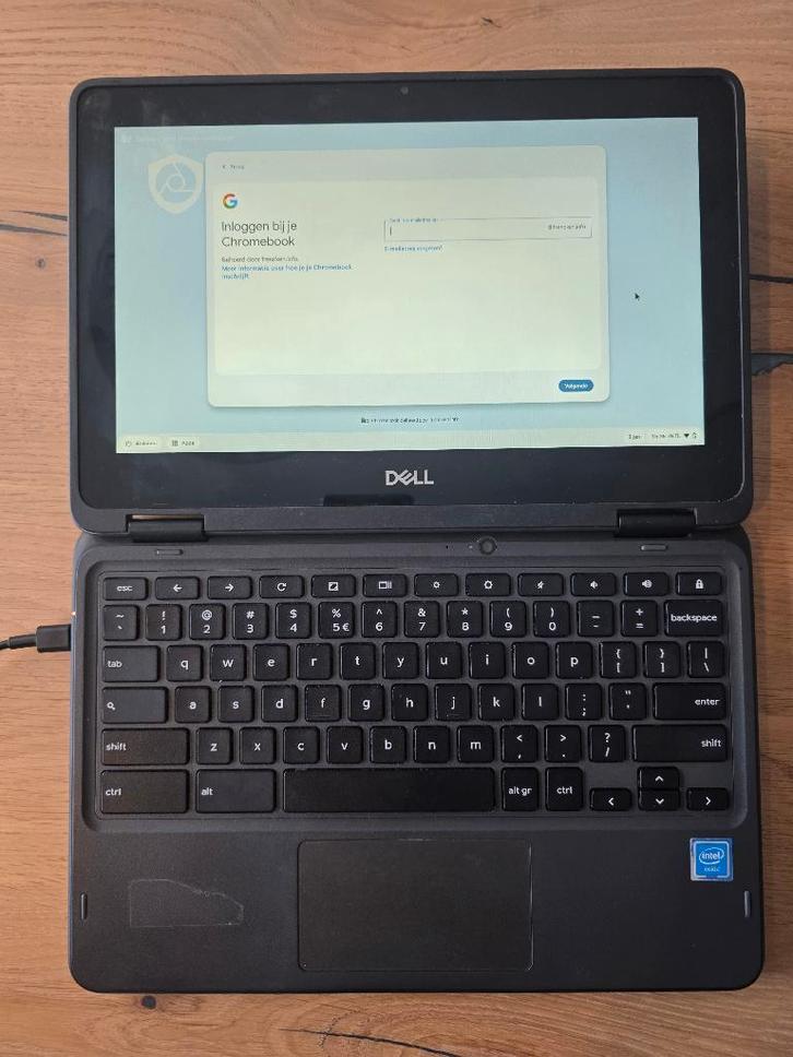 Dell Chromebook 3100 2-in-1, Computers en Software, Chromebooks, Gebruikt, 11 inch, 4 GB of minder, 32 GB of minder, Qwerty, Touchscreen