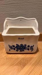 Vintage brocante zout bakje Delfts blauw, Ophalen of Verzenden