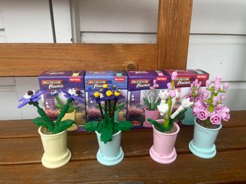 Bloemen bouwstenen / bouwblokjes | Toi-Toys blocks flowers beschikbaar voor biedingen