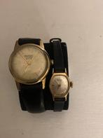 Oude Pontiac Zwitsers heren/dameshorloge jaren 1950/60 in, Overige materialen, 1960 of later, Ophalen, Overige merken