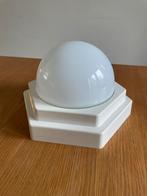 Vintage zeshoekige Herda lamp Memphis stijl jaren 80 design, Ophalen of Verzenden, Zo goed als nieuw, Glas, Vintage Art Deco Memphis stijl eighties design