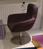 mooie draaibare stoel op metalen draaiplateau, Huis en Inrichting, Fauteuils, Ophalen, Zo goed als nieuw, Minder dan 75 cm, 50 tot 75 cm