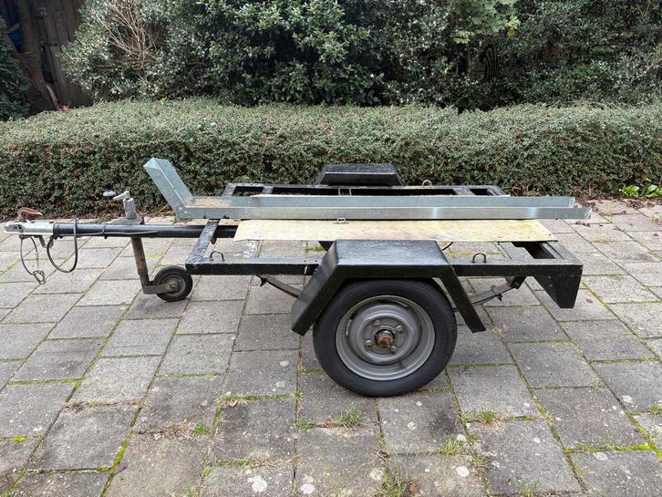 Motor/scooter aanhanger wit kenteken, Auto diversen, Aanhangers en Bagagewagens, Gebruikt, Ophalen