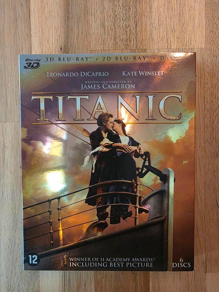 Titanic 3D Blu-ray - 6 Discs, Cd's en Dvd's, Blu-ray, Zo goed als nieuw, Drama, 3D, Boxset, Ophalen of Verzenden