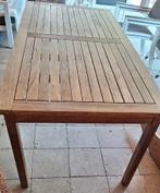 Teakhouten tafel in prima staat, 1.80x0.90m en 75 cm hooh, Ophalen, Gebruikt, Rechthoekig, Teakhout
