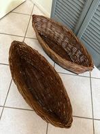 Twee grote rieten manden ovaal 68 cm, Ophalen, Gebruikt, Mand, Riet