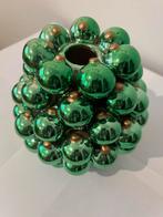 Handgemaakte Kerstballen Vaas, Huis en Inrichting, Ophalen of Verzenden, Minder dan 50 cm, Groen, Glas