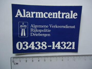 sticker oud ALARM AVD Rijkspolitie driebergen oldtimer auto beschikbaar voor biedingen