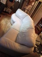 Witte leren hoekbank - Bilgaard, Huis en Inrichting, Banken | Bankstellen, Ophalen of Verzenden, Vierpersoons of meer, Leer