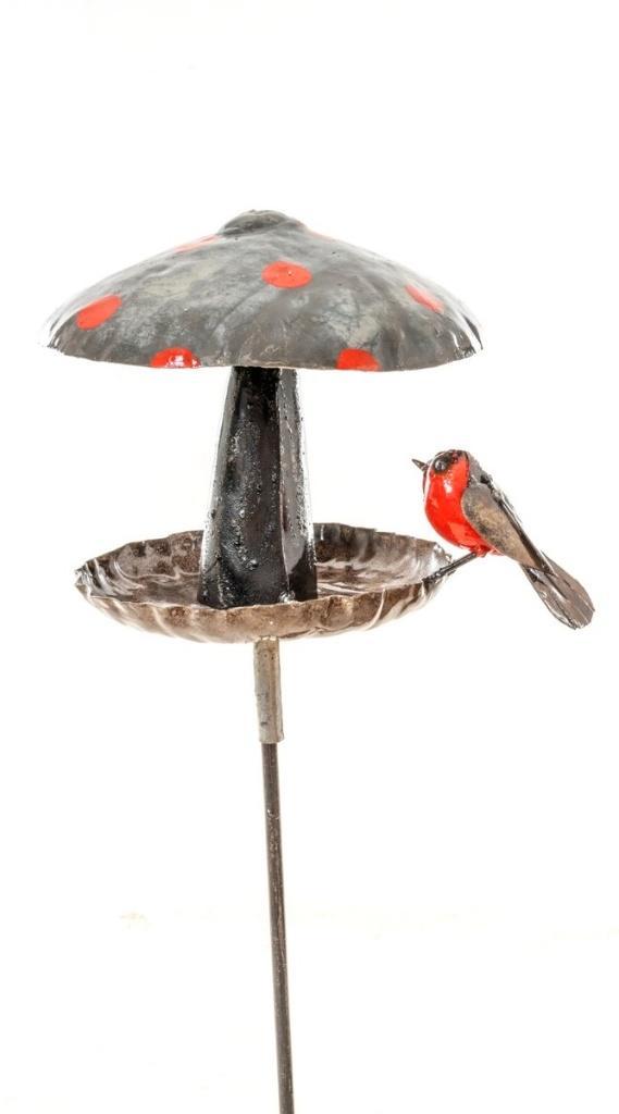 PADDENSTOEL TUINSTEKER VOGELVOEDER - HANDMADE - FAIRTRADE, Tuin en Terras, Tuinstekers, Nieuw, Ophalen of Verzenden