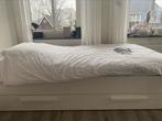 Woood 1 persoons bed 90x200 wit met lade ( 2 stuks), Huis en Inrichting, 90 cm, Eenpersoons, Wit, Zo goed als nieuw