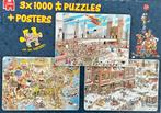 Jan van Haasteren puzzels. Drie in een doos., Ophalen, 500 t/m 1500 stukjes, Zo goed als nieuw