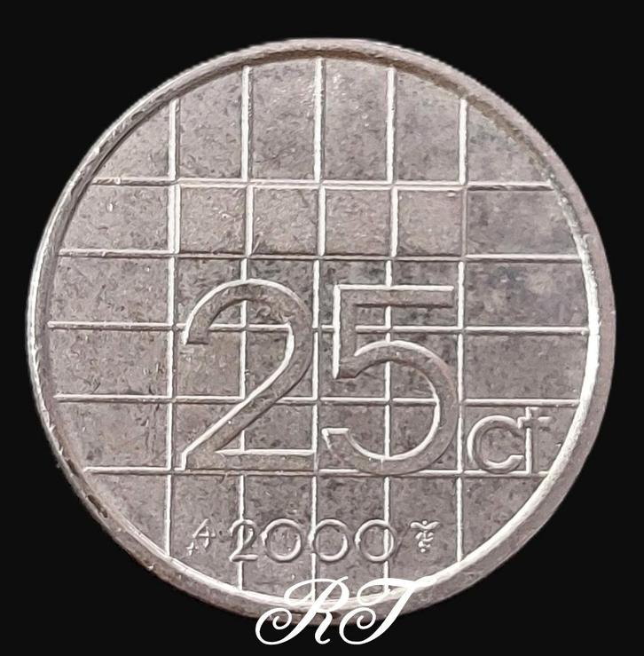 Te koop Nederlandse 25 cent uit het jaar 2000., Postzegels en Munten, Munten | Europa | Niet-Euromunten, Losse munt, Overige landen