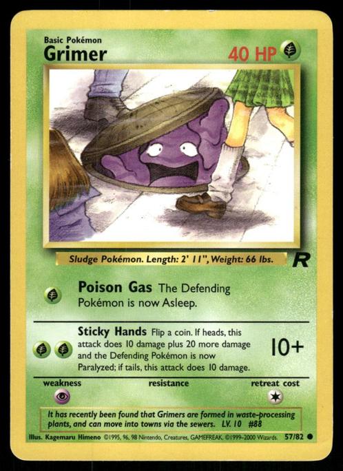 Grimer 57/82 - Team Rocket, Hobby en Vrije tijd, Verzamelkaartspellen | Pokémon, Gebruikt, Losse kaart, Verzenden