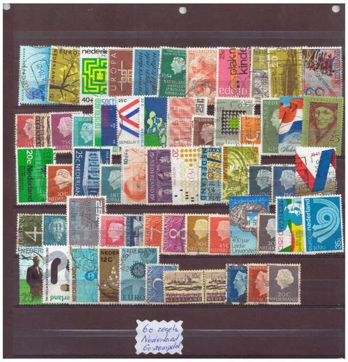 60 postzegels gestempeld Uit Nederland, Postzegels en Munten, Postzegels | Nederland, Gestempeld, Verzenden