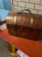 Vintage houten schatkist / decoratieve opbergkist, Ophalen, Minder dan 50 cm, Gebruikt, Minder dan 50 cm