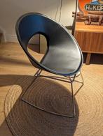 Vintage design kuipstoel, zwart, jaren '70, Ophalen, Gebruikt, Zwart, Metaal