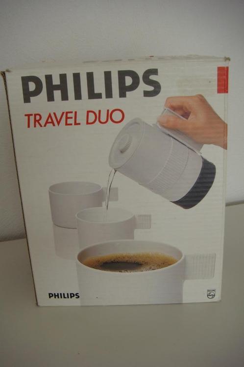 Philips Travel Duo,  HD4372 koffieset apparaat voor op reis, Witgoed en Apparatuur, Koffiezetapparaten, Zo goed als nieuw, Koffiemachine
