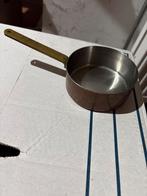 Koperen steelpan - RVS binnenkant, Ophalen, Gebruikt, Inductieplaat, Rvs