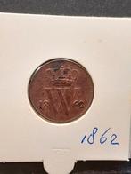 1 cent 1862 koning Willem III, Postzegels en Munten, Munten | Nederland, Ophalen of Verzenden, Koning Willem III, 1 cent, Losse munt