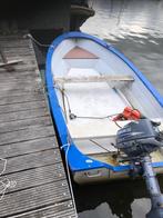 Polyester visboot incl motor, Watersport en Boten, Ophalen of Verzenden, Zo goed als nieuw