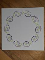 Geborduurde opleg kaart basiskaart wit, Hobby en Vrije tijd, Kaarten | Zelf maken, Ophalen of Verzenden, Zo goed als nieuw, Overige thema's