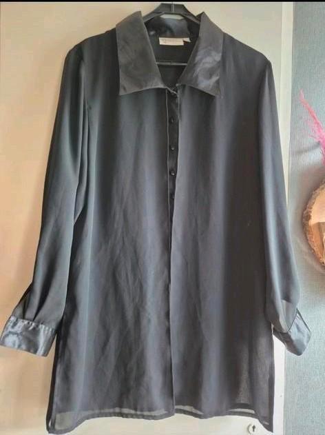 Elegante Zwarte Blouse, Kleding | Dames, Blouses en Tunieken, Zo goed als nieuw, Maat 42/44 (L), Zwart, Ophalen of Verzenden