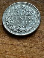 Dubbeltje Wilhelmina 1941 (zilver) €2, Zilver, Ophalen of Verzenden, 10 cent, Koningin Wilhelmina