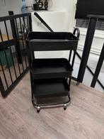 Handige opberg trolley - zwart, Huis en Inrichting, Keuken | Keukenbenodigdheden, Ophalen, Zo goed als nieuw