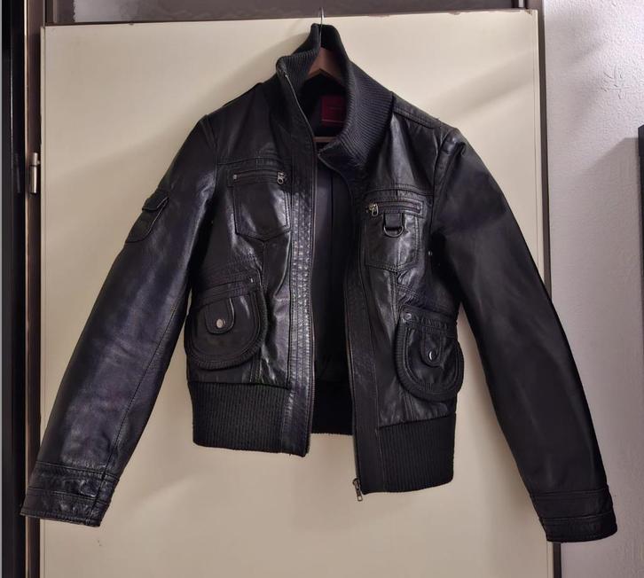 Leren damesjas – stoer & stijlvol (maat S, Vero Moda), Kleding | Dames, Jasjes, Kostuums en Pakken, Zo goed als nieuw, Jasje, Maat 36 (S)
