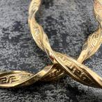 14k gouden oorbellen wokkels groot model, Ophalen of Verzenden, Nieuw, Goud