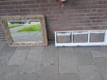 Landelijke spiegel en kapstok te koop  beschikbaar voor biedingen