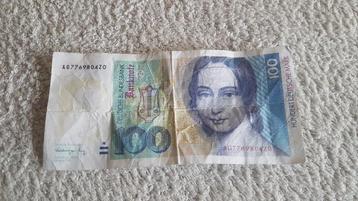 bankbiljet duitsland 100 duitse mark zie omschrijving beschikbaar voor biedingen
